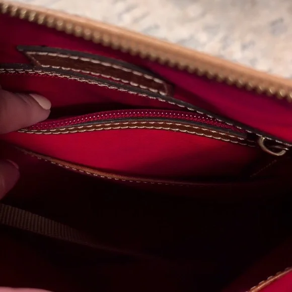 Dooney & Bourke Brown and Tan Leather Crossbody Bag - Picture 10 of 12